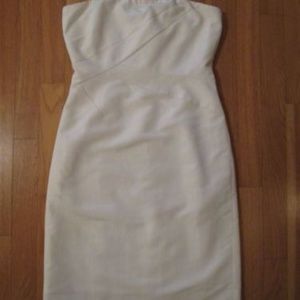 Womens White Strapless Dress